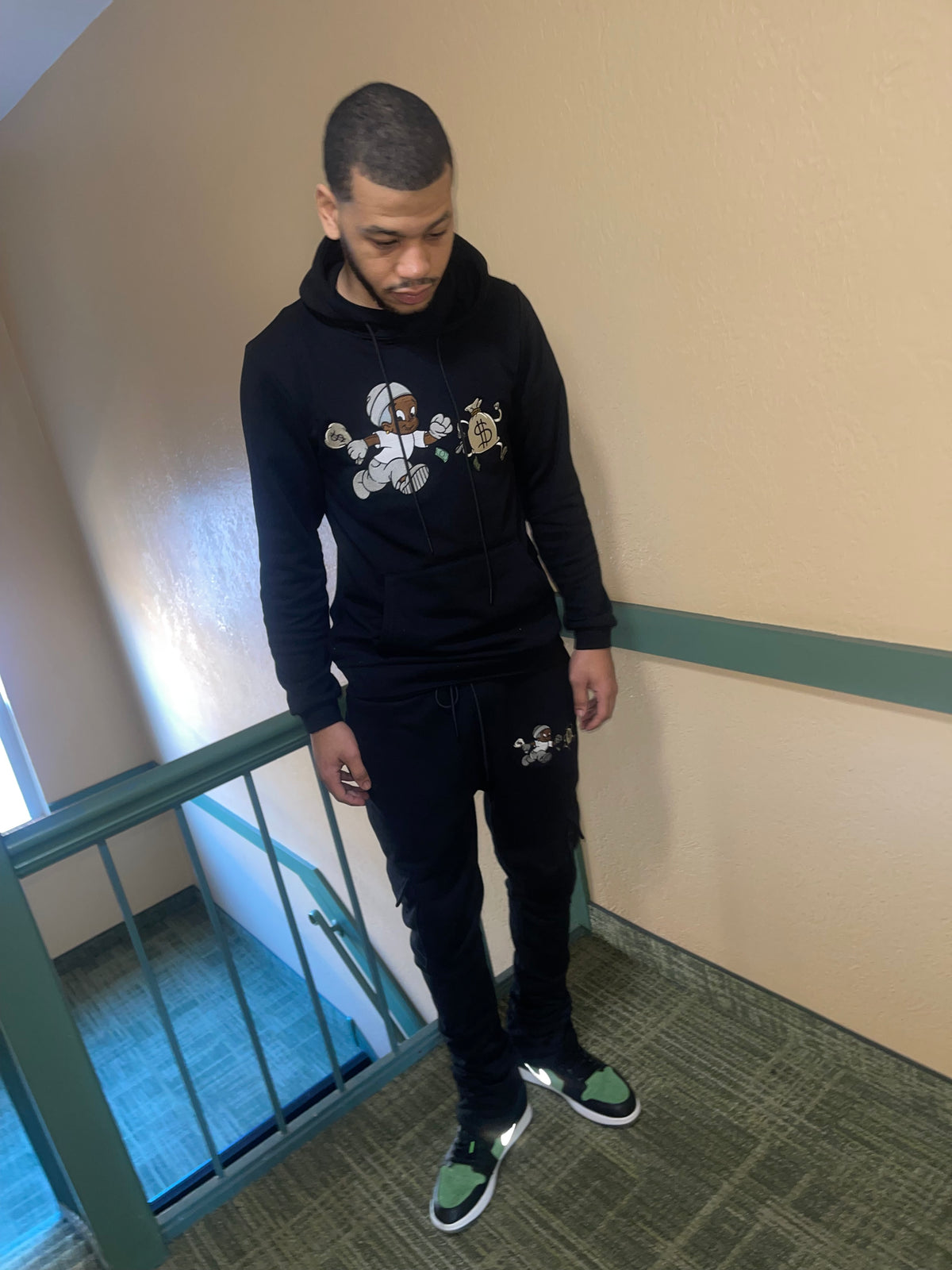 Jogging Suit with Stacked Pants