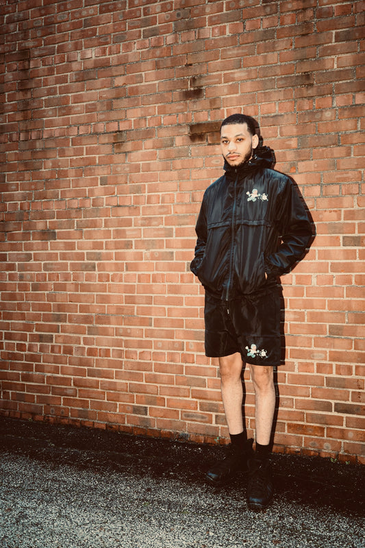 Windbreaker shorts set